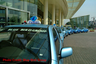 Blue Bird Taxi Queue