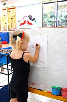 Drawing in a preschool - builds fine motor skills