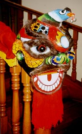A toy Barongsai which children love to play with