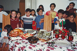 Celebrating Christmas with friends