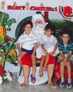 Santa in Sandles